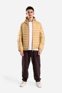 PUFFER JACKET WITH HOOD POCKETS AND ZIPPER