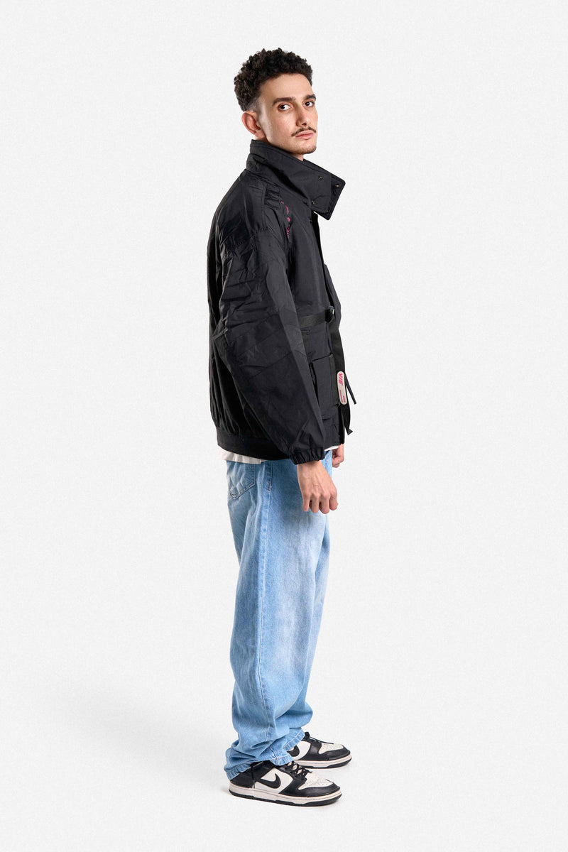 PUFFER JACKET WITH HOOD POCKETS AND ZIPPER