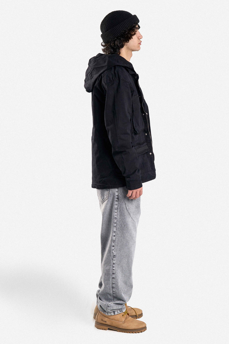 CASUAL‎ JACKET WITH HOOD POCKETS AND ZIPPER