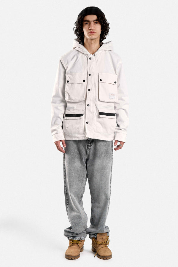 CASUAL‎ JACKET WITH HOOD POCKETS AND ZIPPER