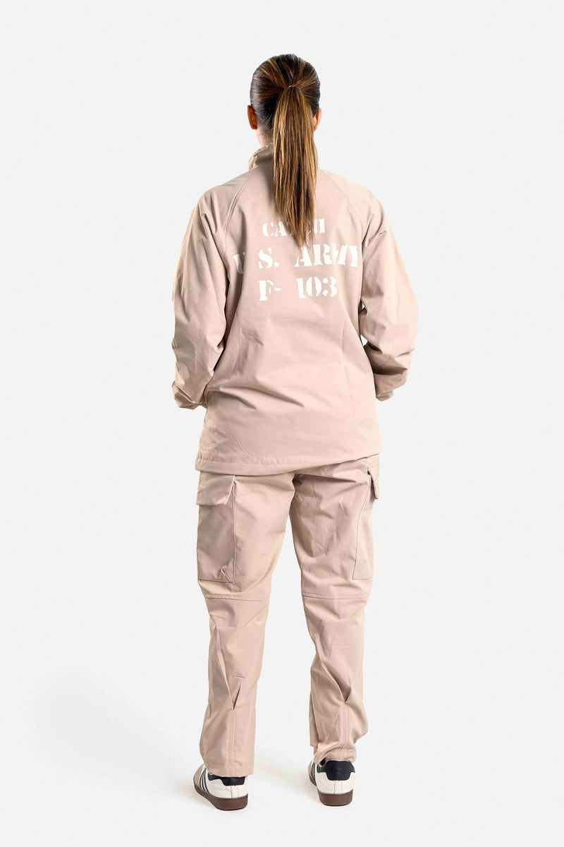 TRACKSUIT WITH ZIPPERS-BEIGE